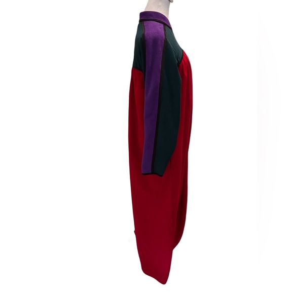 Vintage 80s Oscar De La Renta for Swirl Muumuu Kaftan Gown House Dress M-L - Picture 3 of 15